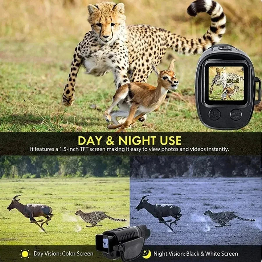 Monocle Niaht Vision infrared Optical Monocular Digital Zoom 5X Photo 300M Long Night Vision For Hunting Range Telescope Peaceful Pleasures Health and Wellness