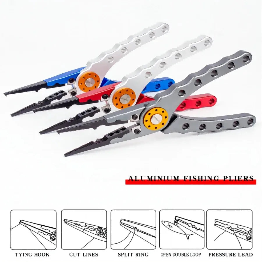 Fishing Pliers Line Cutter Multifunctional Knot Aluminum Alloy Scissors Hook Remover 150g 20CM Fishing Equipment Peaceful Pleasures Health and Wellness