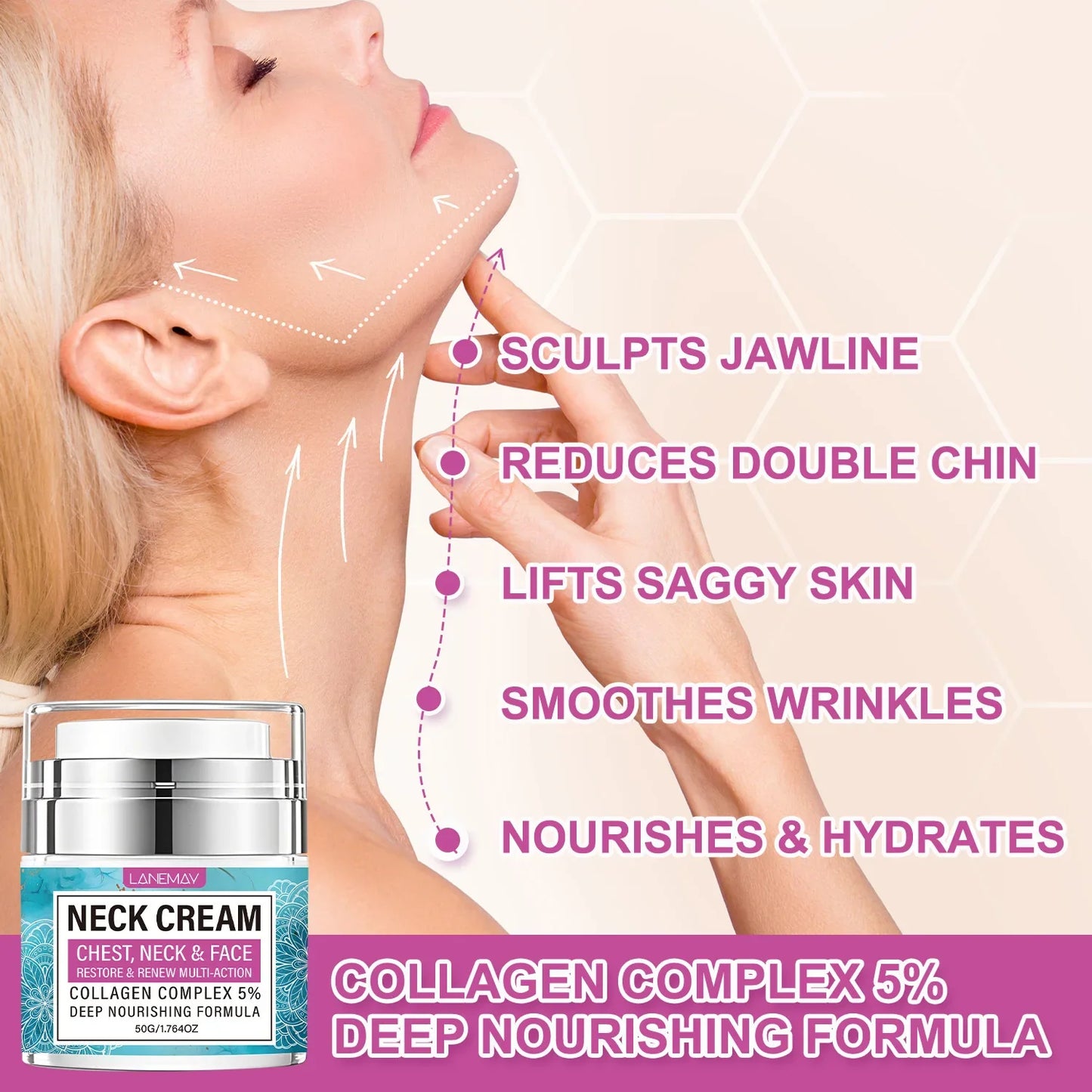 Lanemay Collagen Neck Cream – Firm, Lift & Smooth 50g