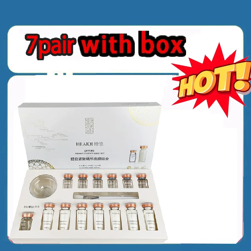Korean Collagen Hyaluronic Acid Facial Mask Firms and Lifts Fine Lines and Brightens Moisturizing Peptide Essence Skin Care Peaceful Pleasures Health and Wellness 1 BOX (with box)