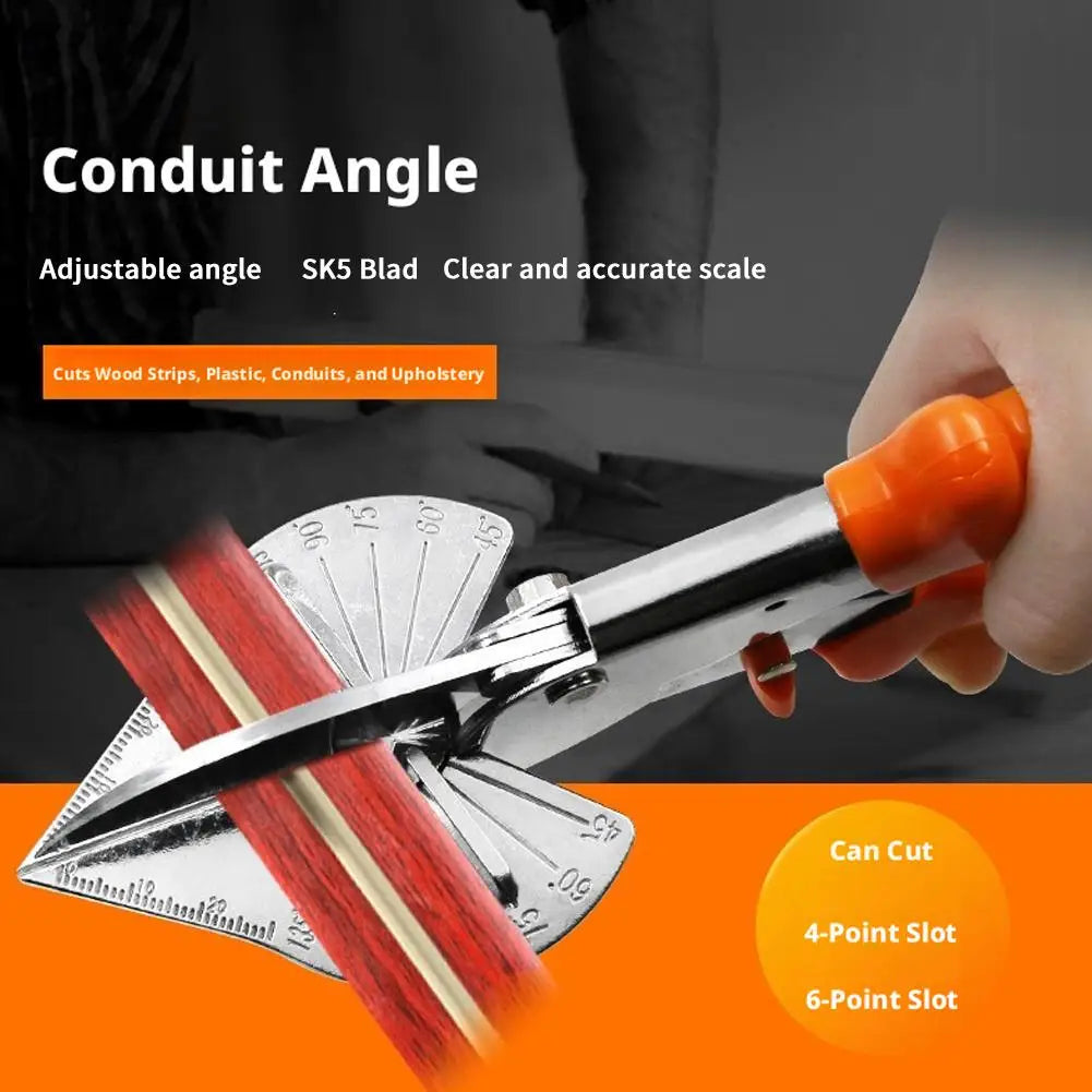 Multi-Angle Miter Shear Cutter | Adjustable 45°–135° DIY Tool