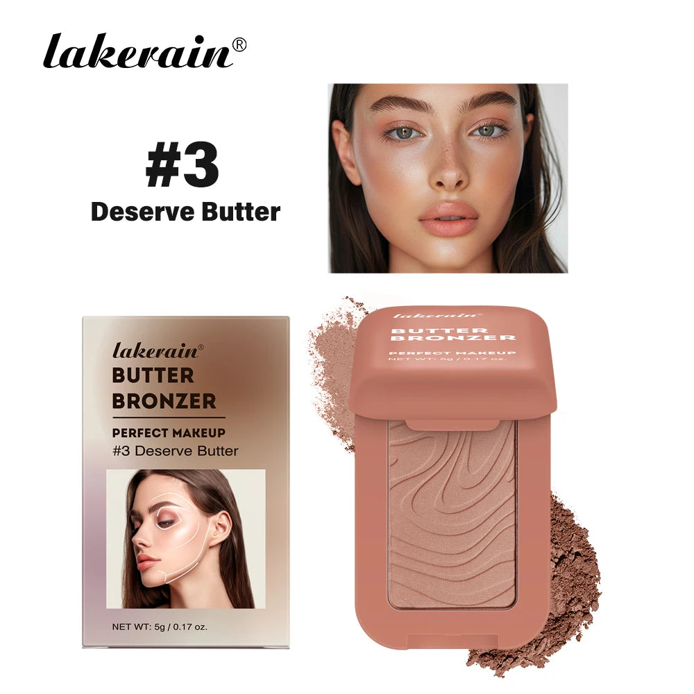 Single Color Butter Blush Matte Natural Cheek Tint Waterproof Face Contouring Cosmetics Blush Powder Face Soft Female Makeup Peaceful Pleasures Health and Wellness butter bronzer 3