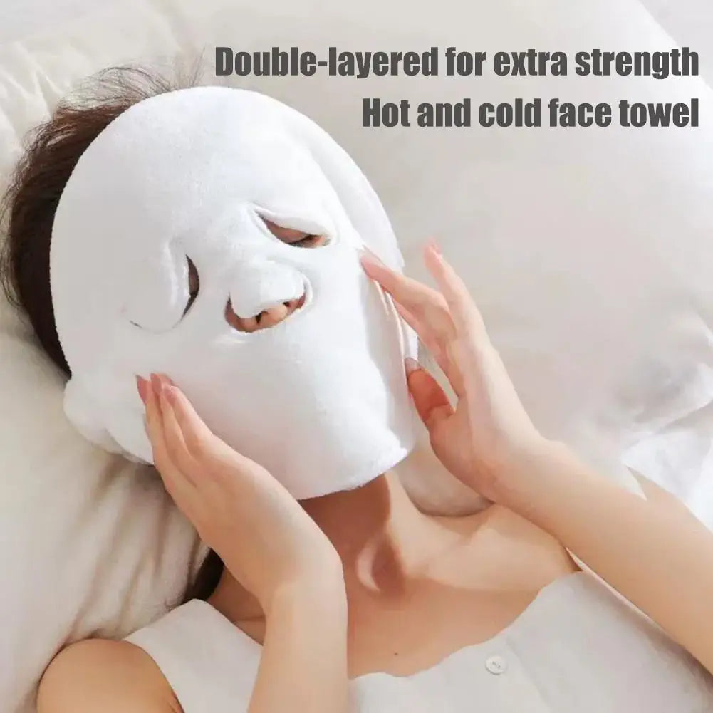 Reusable Face Steaming Towel – Hot & Cold Compress Facial Steam Mask for Pore Opening & Skin Hydration 25x25cm Peaceful Pleasures Health and Wellness