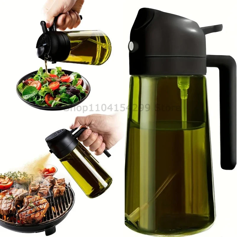 2-in-1 Oil Sprayer & Dispenser Bottle 470ml | Air Fryer BBQ