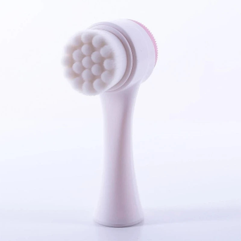 Double-Sided Silicone Face Cleansing & Exfoliating Brush