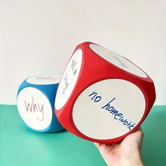 Giant EVA Write & Erase Dice Set 3pcs – Party, Math & Classroom Educational Foam Dice Peaceful Pleasures Health and Wellness