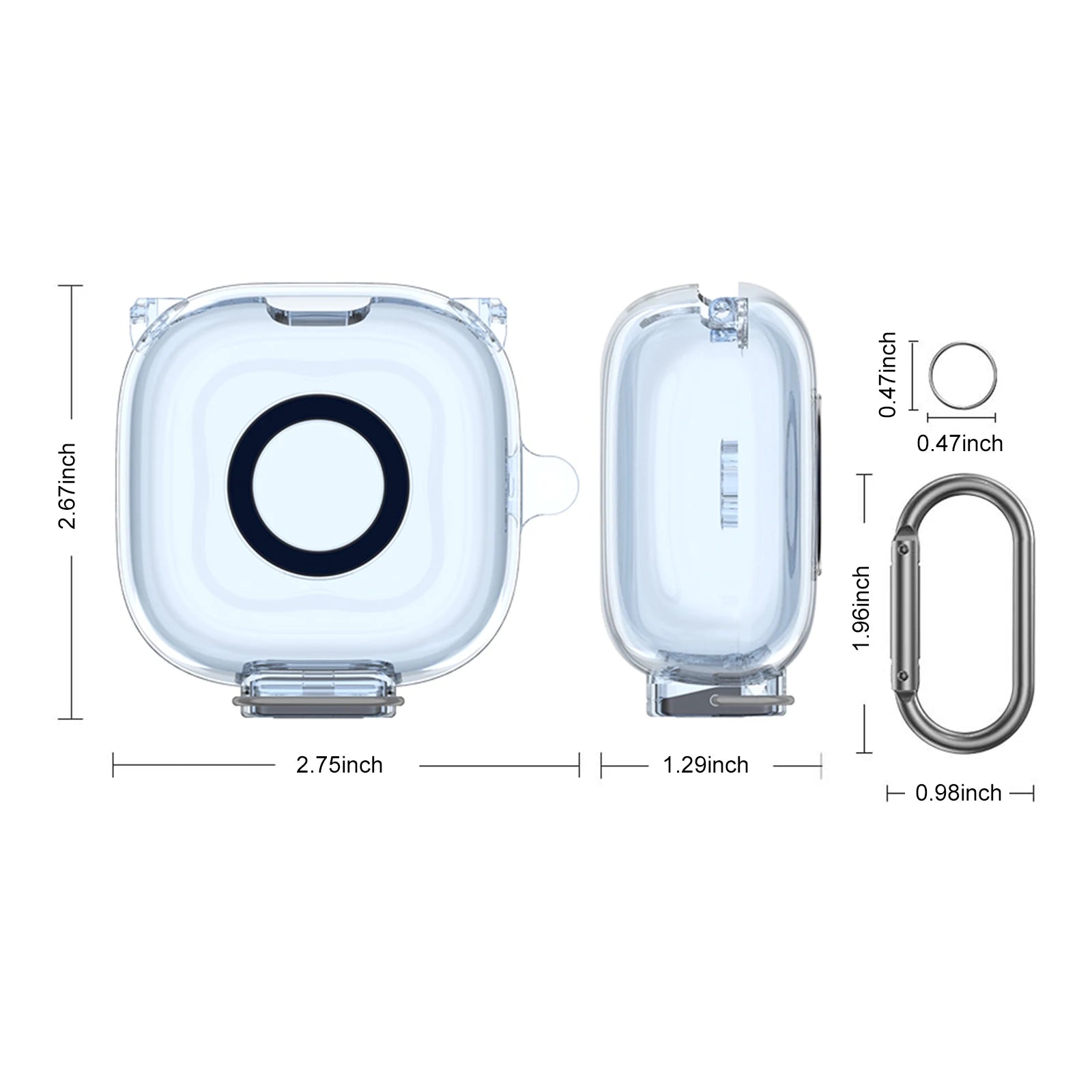TPU Earphone Case for Anker Soundcore P31i with Safety Lock and Carabiner Protective Case Anti Drop Earbuds Accessories Peaceful Pleasures Health and Wellness