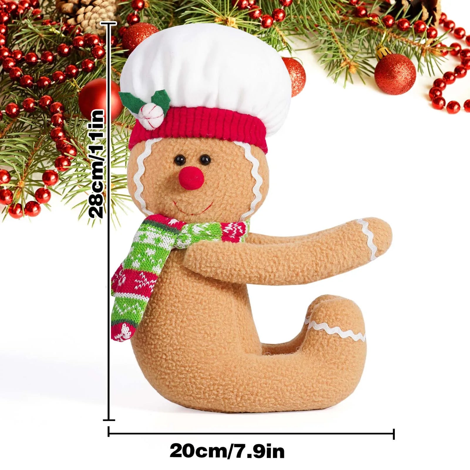 Gingerbread Man Christmas Tree Topper Attractive Design Wine Bottle Curtain Ornaments Suitable for Friends Family Gifts Peaceful Pleasures Health and Wellness