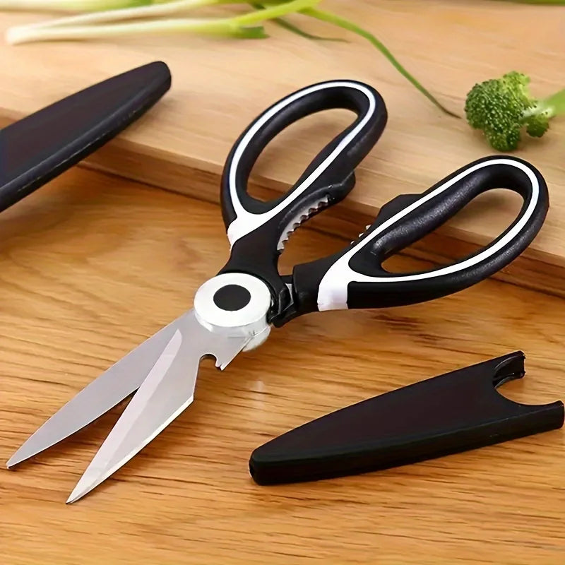 Multifunctional Heavy-Duty Stainless Steel Kitchen Scissors for Food - Ideal for Pizza And Salad Cutting Peaceful Pleasures Health and Wellness
