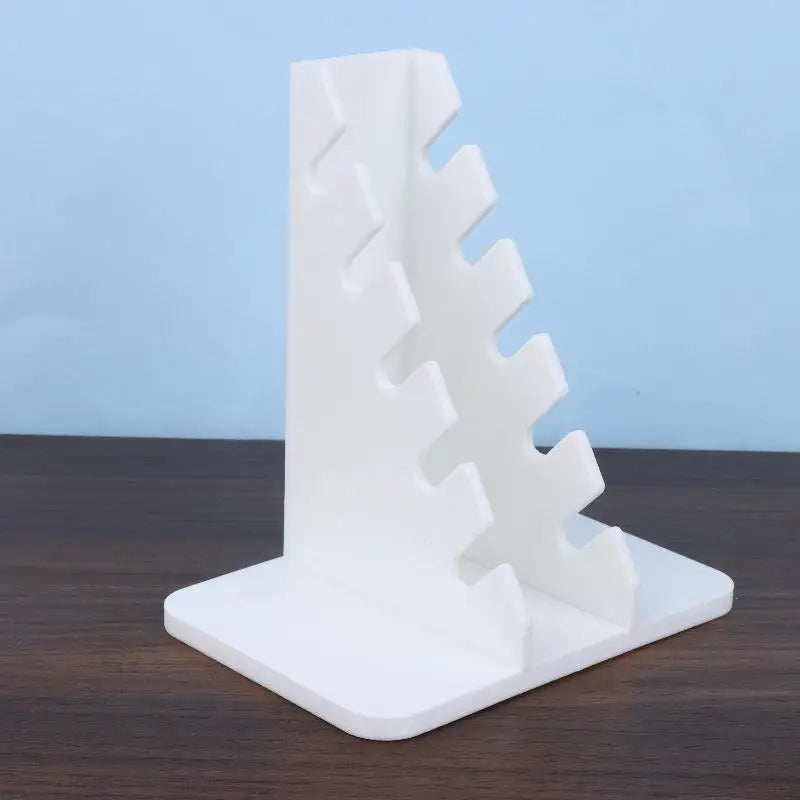 Finger Skateboard Storage Rack Finger Skateboard Organizer Finger Skateboard Desktop Display Rack Holder Home Decoration Peaceful Pleasures Health and Wellness White