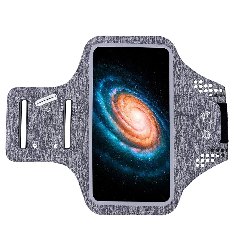 Cell Phone Accessories Woman Sports Bag For Phone Armband For Sports mp3/mp4 Bags Iphone 15Pro Max Case For Sleeve Bags Hand Bag Peaceful Pleasures Health and Wellness Light grey(6.5 inch)