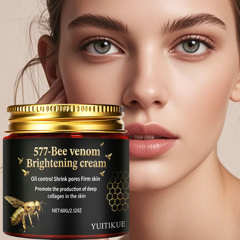 YUITIKUE 577 Bee Venom Brightening Cream 60g Oil Control, Pore Shrinking & Firming for Collagen Boost & Glowing Skin Peaceful Pleasures Health and Wellness