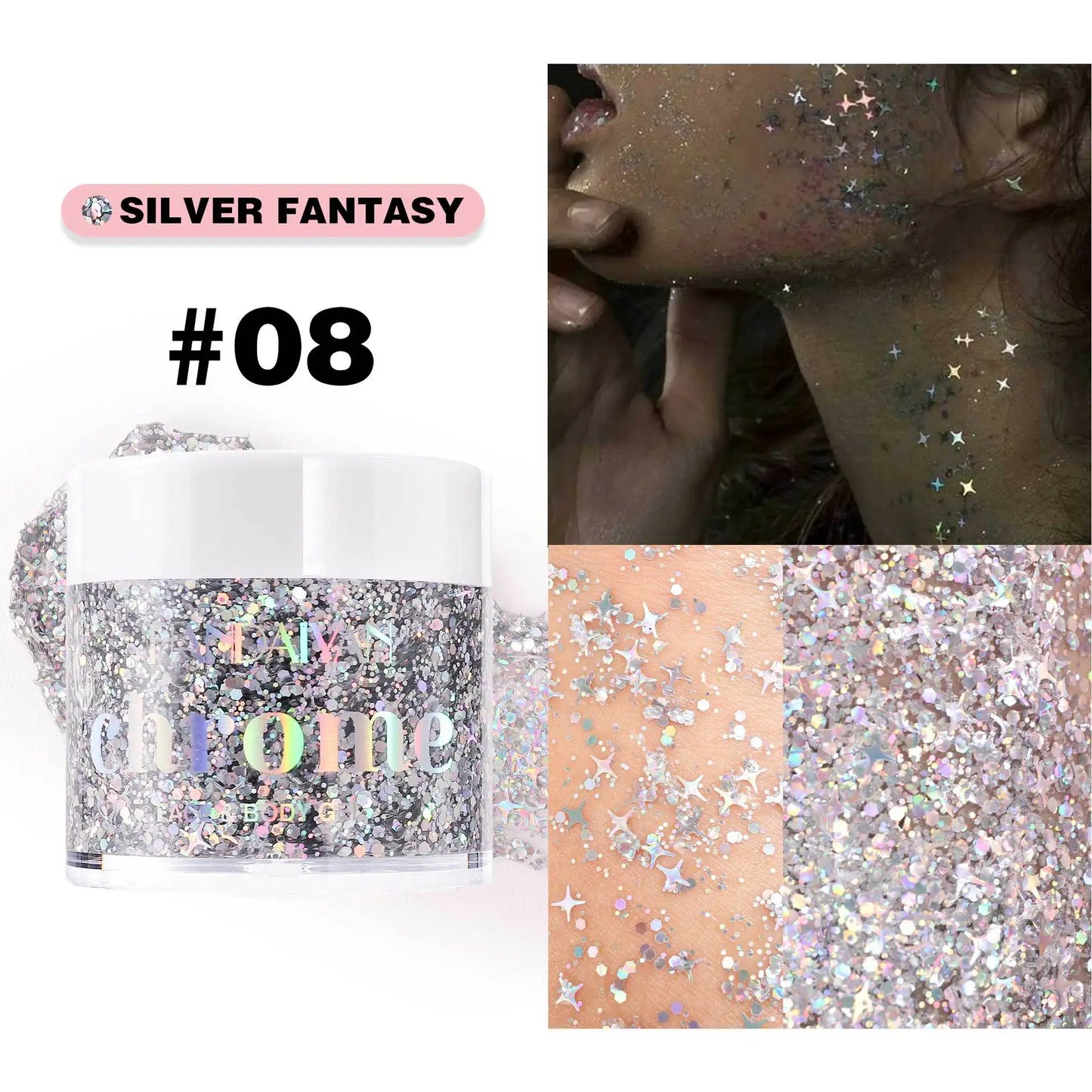 Face & Body Glitter Gel – Festival, Concert & Carnival Makeup