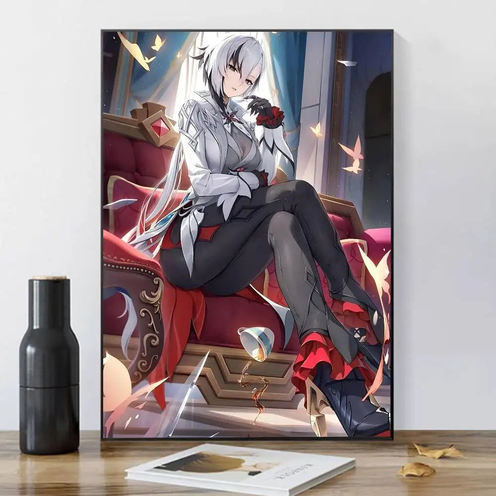 Genshin Impact Arlecchino Canvas Wall Art Poster | Anime Decor