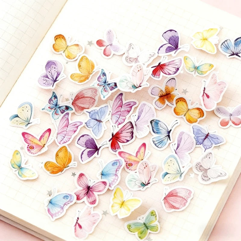 1 Box Butterfly Decoration Stickers Scrapbooks Labels Diaries Magazines Photo Albums DIY Crafts Stationery Peaceful Pleasures Health and Wellness