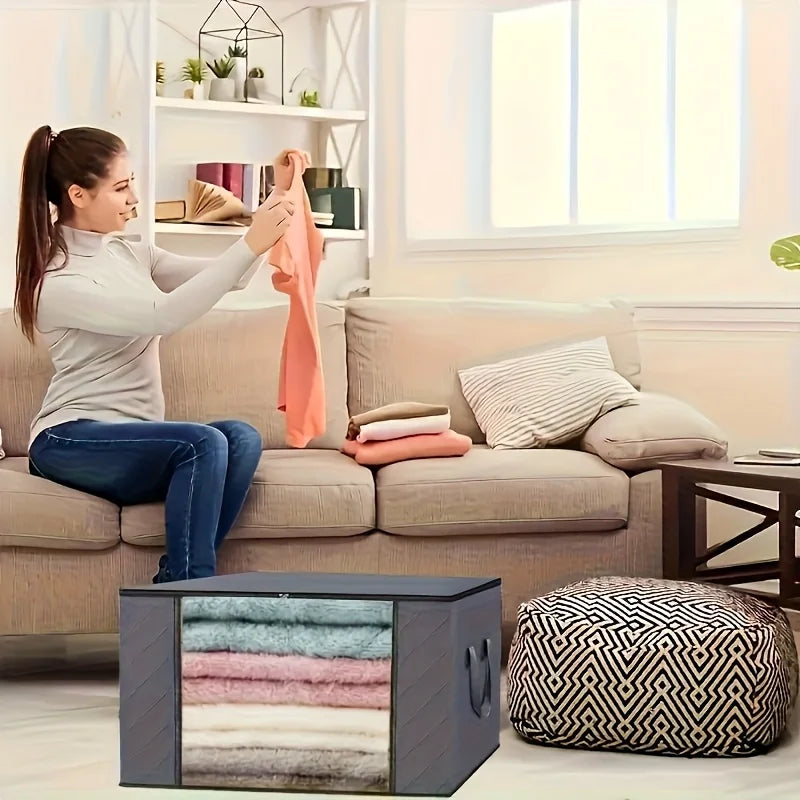 Foldable Storage Bags with Handles – Closet Organizer Set