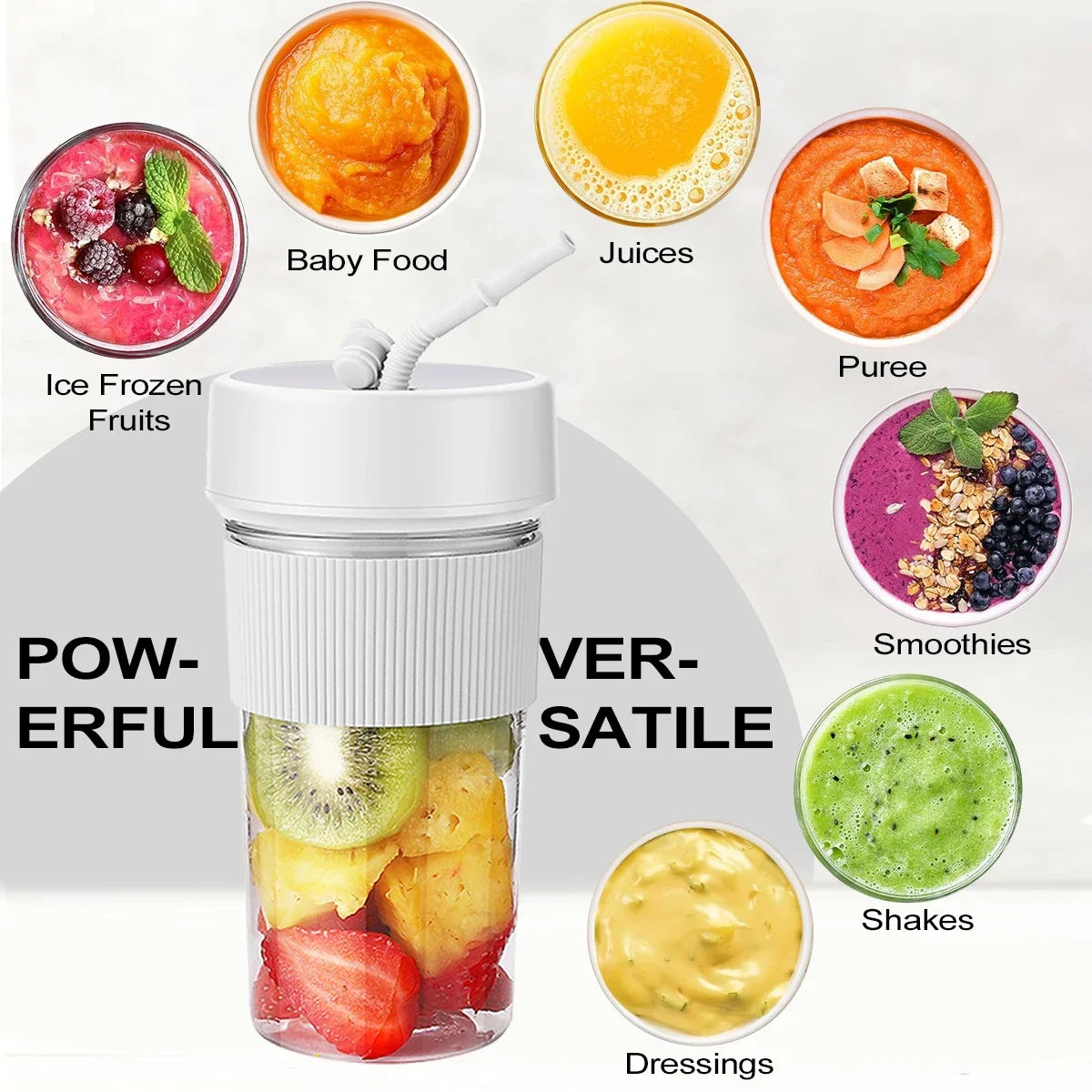 Portable Blender for Shakes and Smoothies, Mixing Juicer Rechargeable Electric Blender Bottles for Home, Gym, Office Peaceful Pleasures Health and Wellness