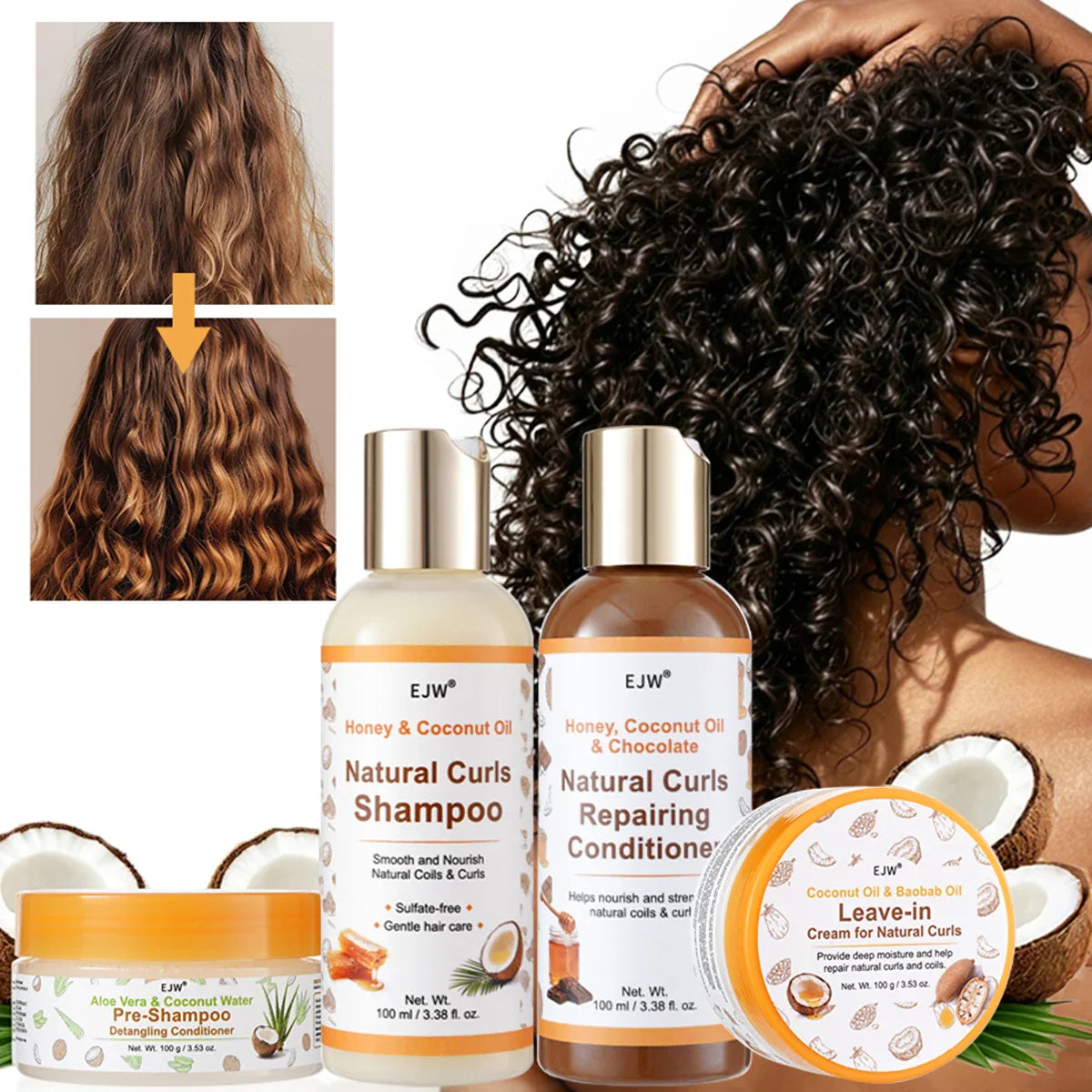 Pre-Shampoo Detangler with Aloe & Coconut | Pre-Poo Treatment