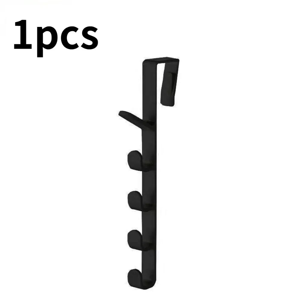 5-Hook Cabinet Door Hanging Rack | Kitchen & Bathroom Organizer