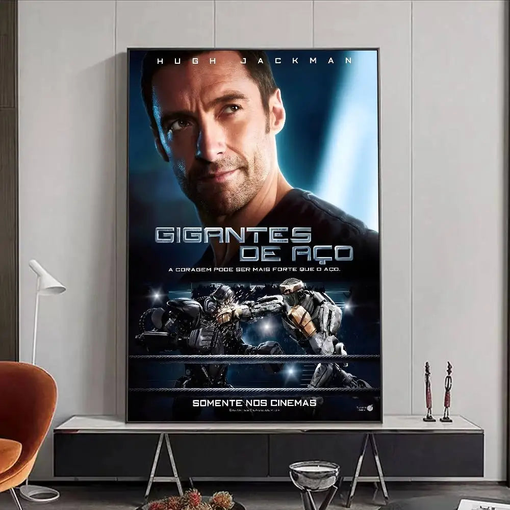 Real Steel Movie Poster – HD Waterproof Wall Art Décor Movie Wall Poster Peaceful Pleasures Health and Wellness z15 50X70cmNoframe