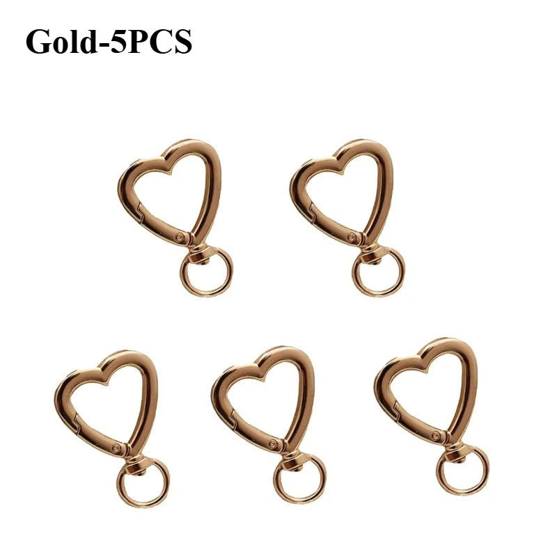 Heart Lobster Claw Clasps – Zinc Alloy Trigger Snap Hooks DIY