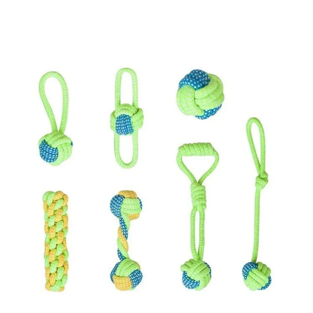 Dog Toy Rope Ball Toy for Dogs Training Toy for Dogs Teeth Cleaning Tug Toy Interactive Knot Rope Resistant To Biting Molars Peaceful Pleasures Health and Wellness