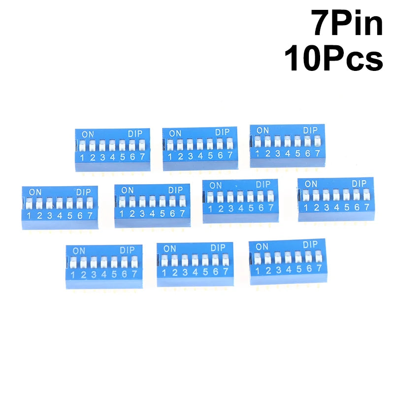 Blue DIP Switch Kit 2.54mm Slide Toggle Switches 1–10 Pin