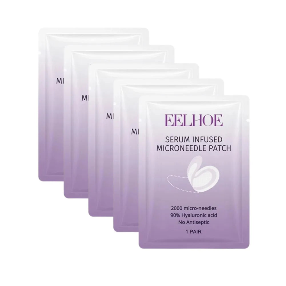 Collagen Microneedle Eye Patch Hyaluronic Acid Soluble Microneedle Eye Mask For Dark Eye Circle Moisturizing Under Eye Skin Care Peaceful Pleasures Health and Wellness 5 pairs