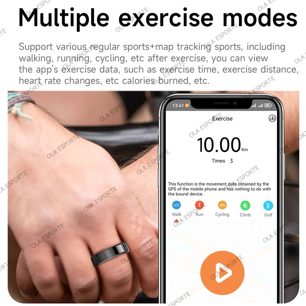 2026 New Smart Ring Heart Rate Blood Pressure Sleep Monitoring Motion Tracking IP68 Waterproof Men Women Smart Ring Holiday Gift Peaceful Pleasures Health and Wellness