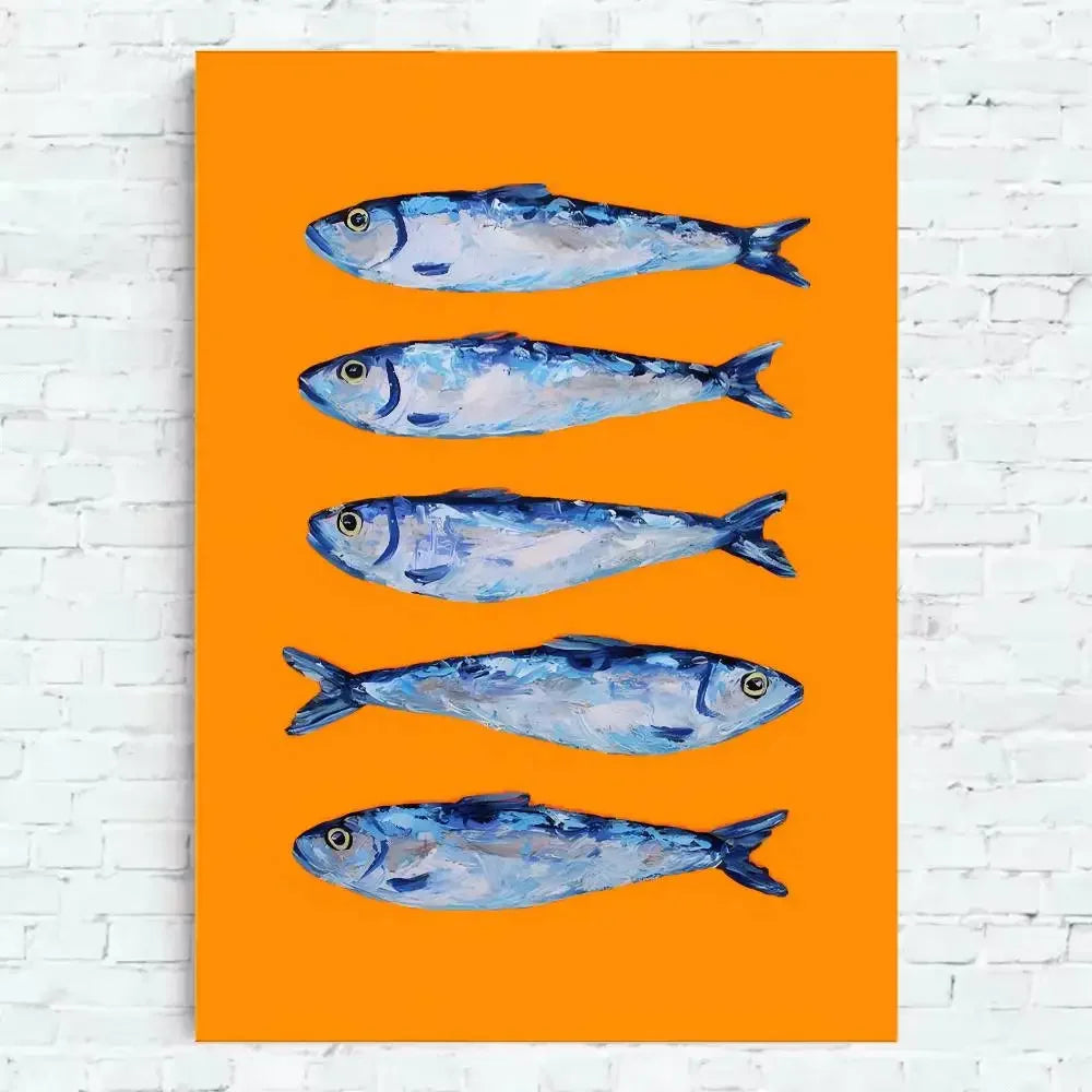 Colorful Ocean Fish Canvas Poster | Unframed Wall Art Print Canvas Wall Art Peaceful Pleasures Health and Wellness TL722 30x40cm Unframed