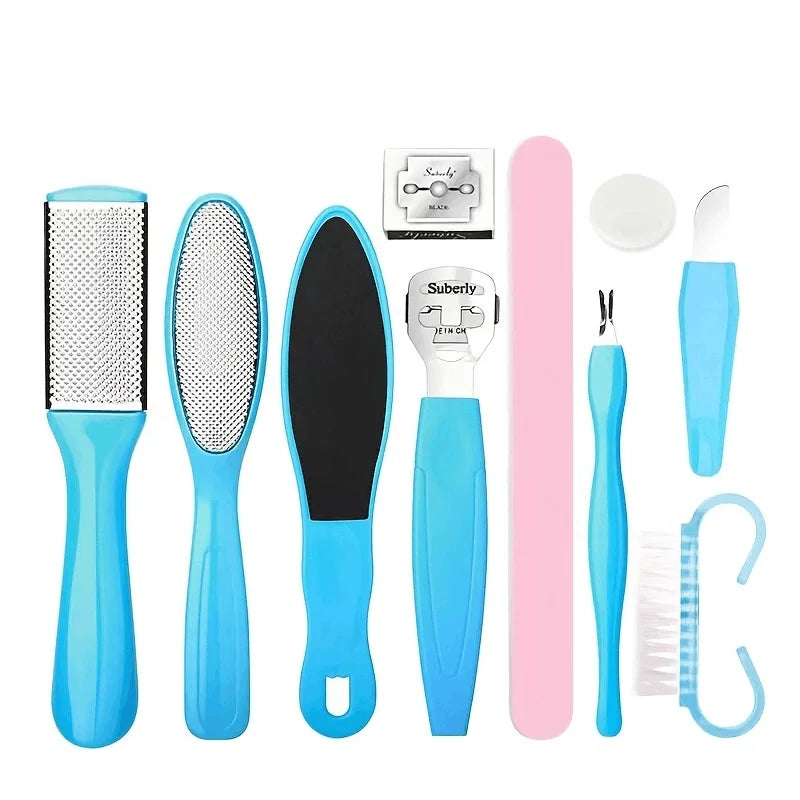 Double-Sided Stainless Steel Foot Callus Remover & Scrub Set