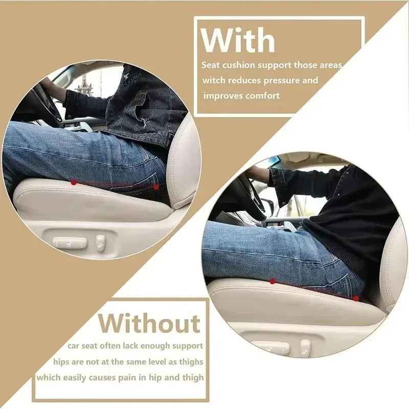 Memory Foam Car Seat Cushion – 2-in-1 Sciatica & Lower Back Pain Relief