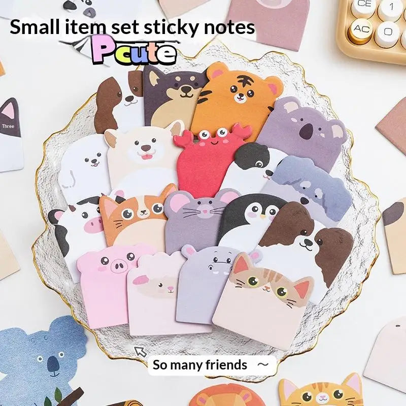 Cute Animal Shaped Sticky Notes – 240 or 960 Sheet Memo Pads