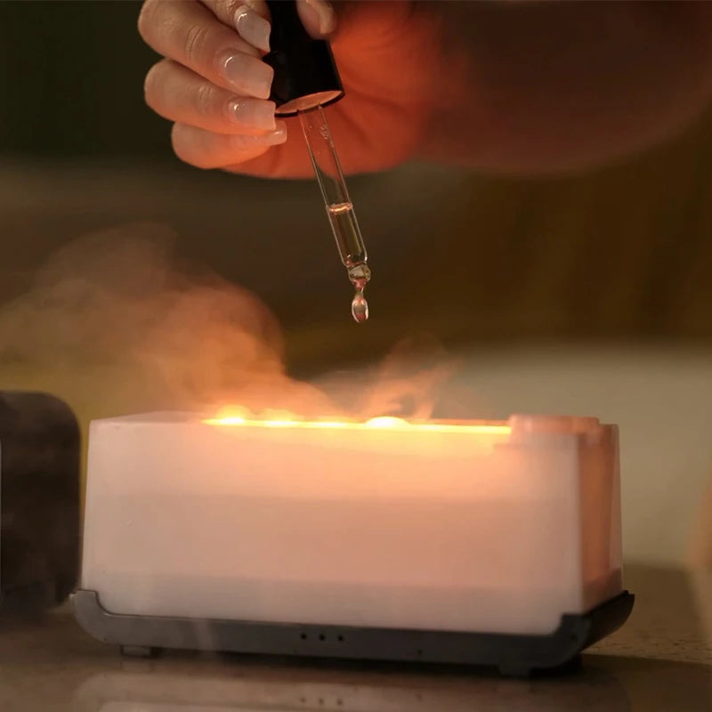 HOMEFISH Flame Aroma Diffuser & LED Humidifier | Essential Oils