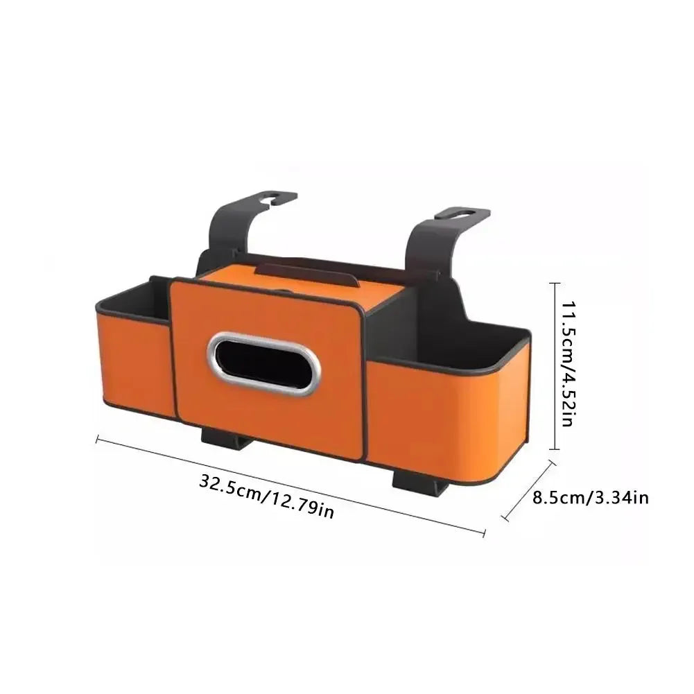 Car Backseat Organizer Storage Box With Cup Holder Tissue Box & Phone Stand 4-in-1 Hanging Seat Hook Car Accessories Peaceful Pleasures Health and Wellness