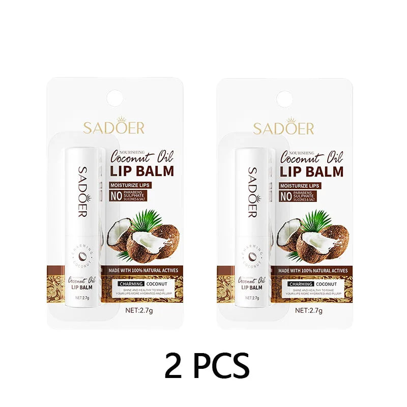 Coconut Lip Balm Lasting Nourishment and Moisture for Men and Women Daily Care Lip Balm Peaceful Pleasures Health and Wellness 2PCS