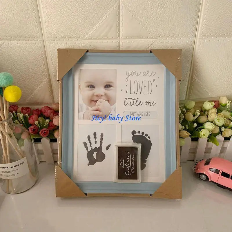 Baby Handprint Footprint Photo Frame | Newborn Keepsake
