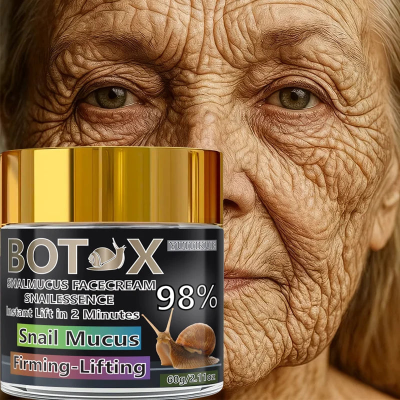 YUITIKUE Botax Snail Mucus Face Cream 60g, 98% Essence for Instant Firming & Lifting in Just 2 Minutes Peaceful Pleasures Health and Wellness