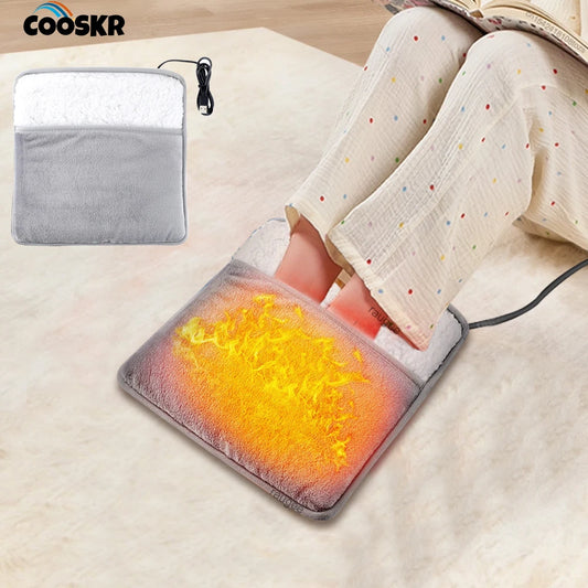 Foot Warmer USB Constant Temperature Foot Heating Pad for Home Bedroom Electric Foot Heater Soft Plush Winter Foot Warmer Mat Peaceful Pleasures Health and Wellness