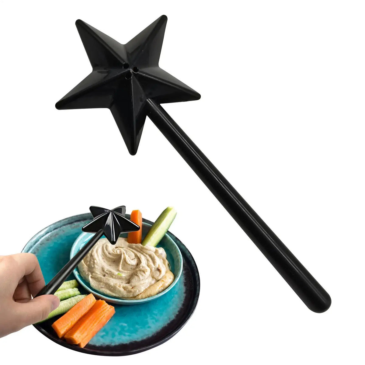 Portable Salt Pepper Shakers Refillable Magicals Star Wand Spices Dispenser Seasoning Shaker Set Kitchen & Dining BBQ Supplies Peaceful Pleasures Health and Wellness