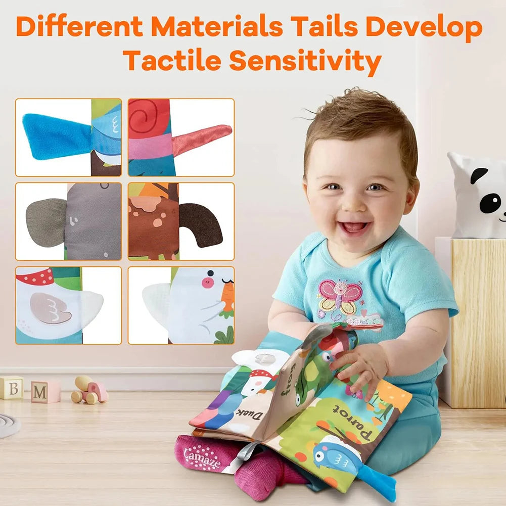 Baby Crinkle Cloth Book | 3D Animal Sensory Toy for Infants