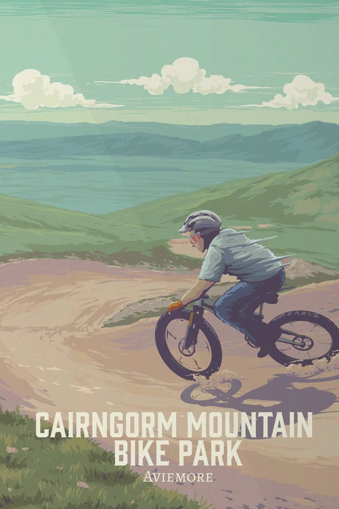 Hadrian's Cycleway Canvas Poster | Northumberland Cycling Wall Art