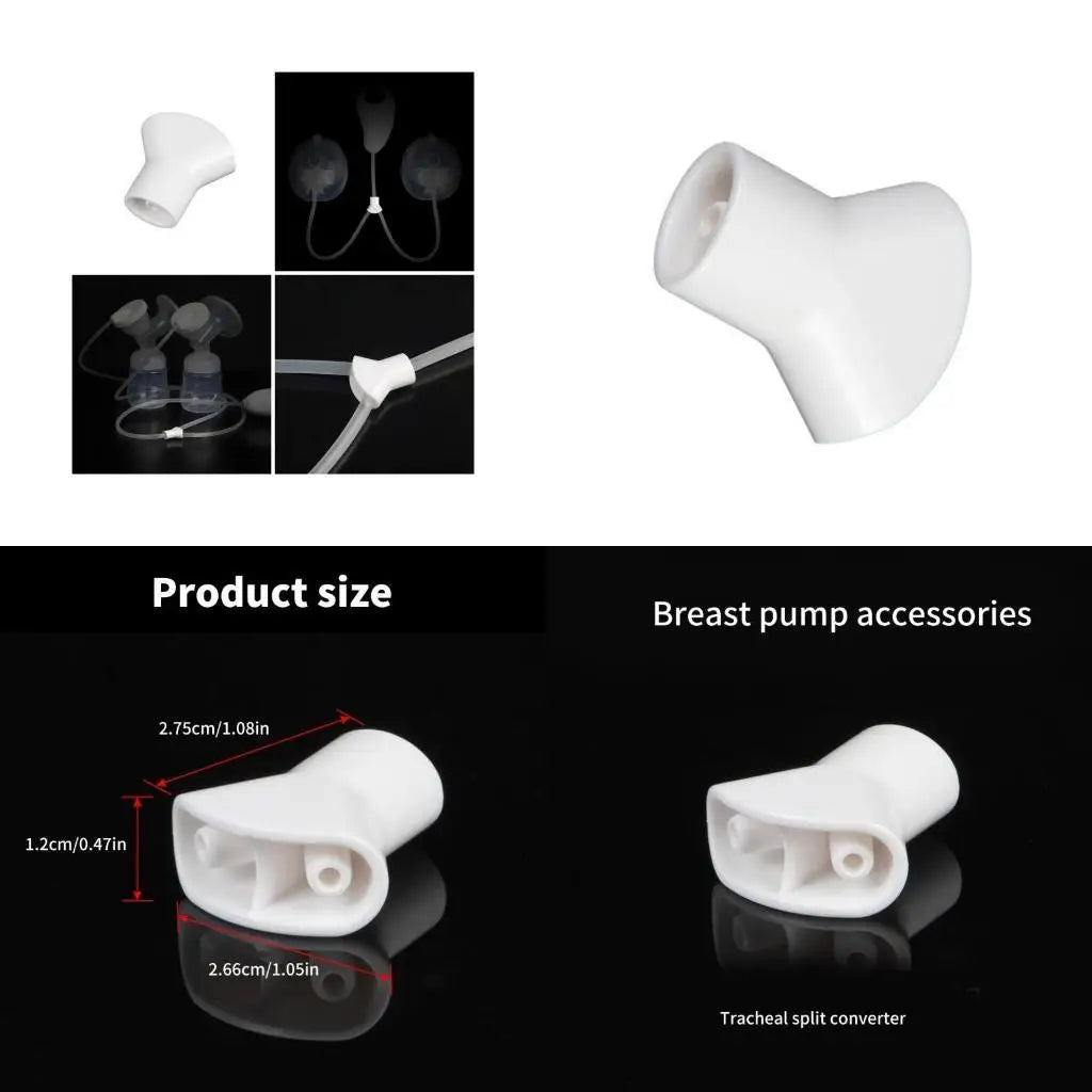 Breast Pump Y Connector Tubing Adapter | BPA-Free, White