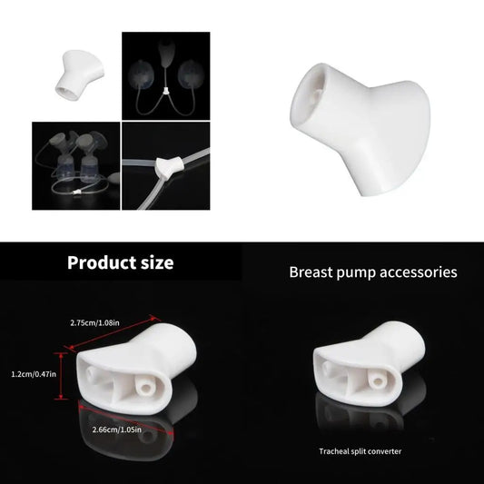 Breast Pump Y Connector Tubing Adapter | BPA-Free, White Breast Pump Accessory Peaceful Pleasures Health and Wellness China Mainland