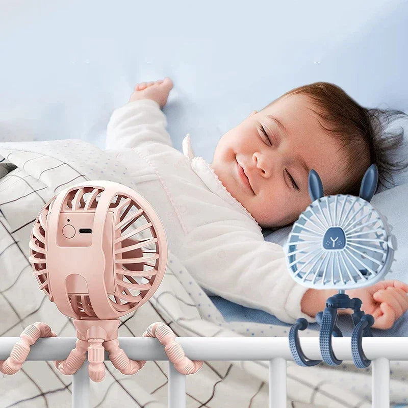 Portable Fan USB Rechargeable Clip-on Fans 3 Speeds 600mAh Mini Mini Air Cooler Home Cooling Appliances Household Electric Cold Peaceful Pleasures Health and Wellness