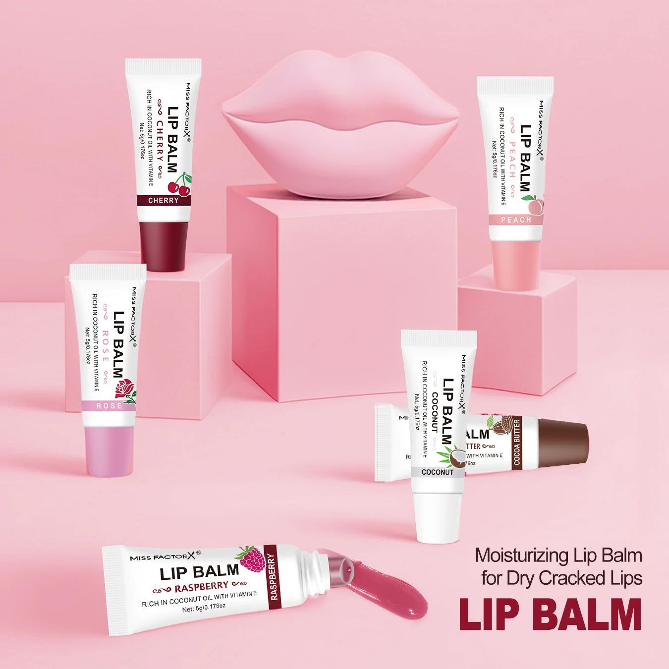 30-piece MISS FACTORX Hyaluronic Acid and Collagen Infused Lipstick - Deep Moisturizing, Long-lasting Lip Color, the perfect gif Peaceful Pleasures Health and Wellness