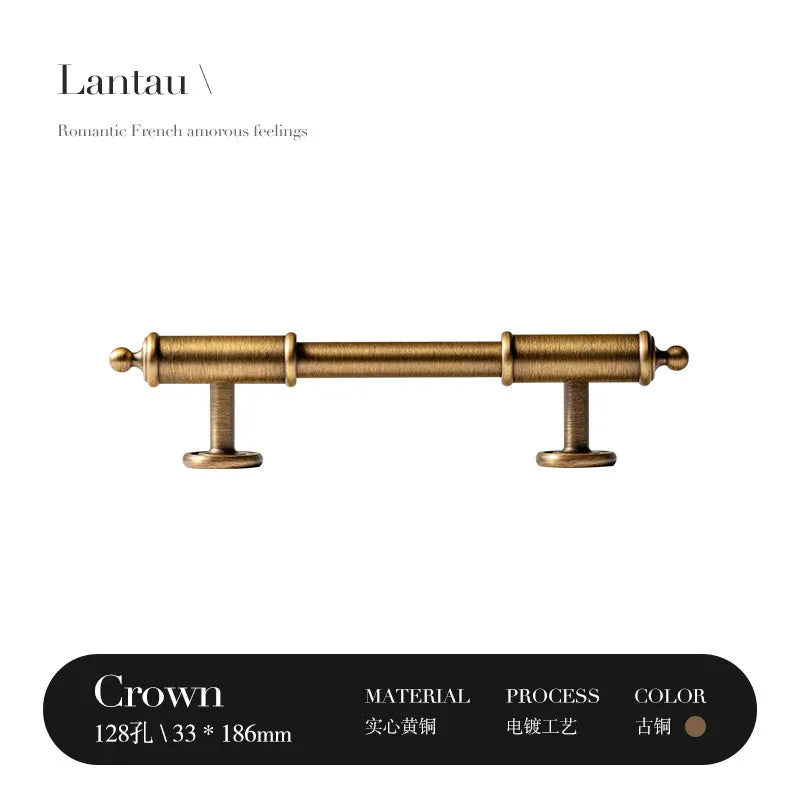 French Antique Bronze Brass Cabinet & Drawer Handles | Retro