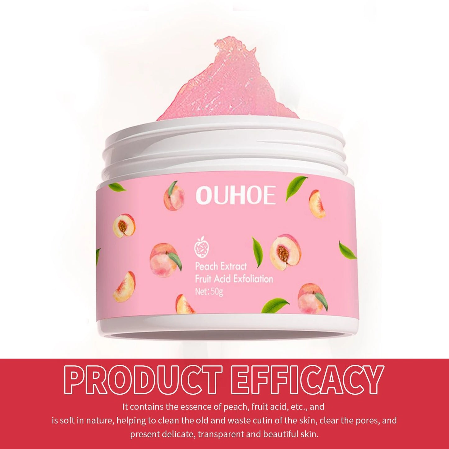 OUHOE Exfoliating Peeling Gel – Face & Body Scrub 50g