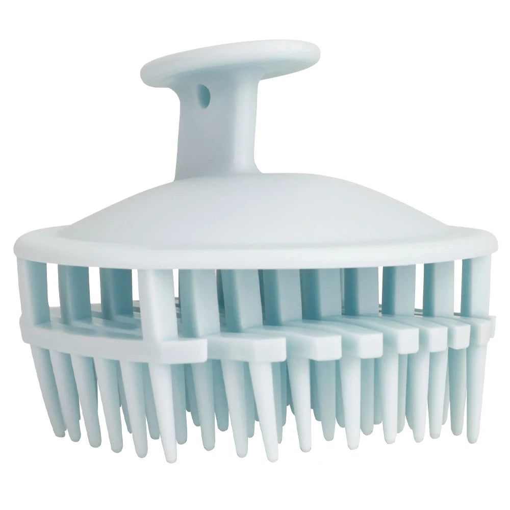 Ergonomic Handle Scalp Exfoliating Shampoo Brush, Multi-Color Hair Washing Scrub Massage Comb For Barber Salon Hair Care Peaceful Pleasures Health and Wellness blue