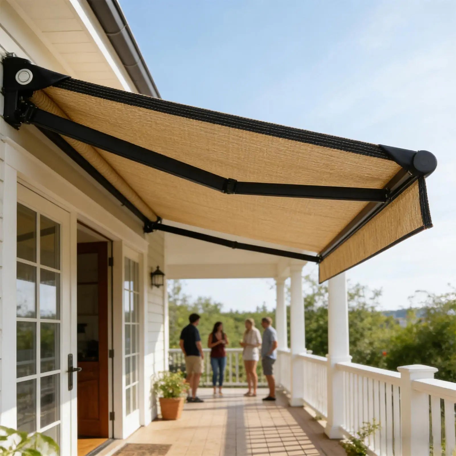 Waterproof Sail Shade UV Block Windproof Canopy Heavy Duty Triangle Awning For Patio Garden Deck Balcony Pool Backyard Camping Peaceful Pleasures Health and Wellness